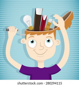 Concept illustration of knowledge
