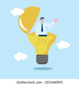 The concept of illustration of a man has many good ideas