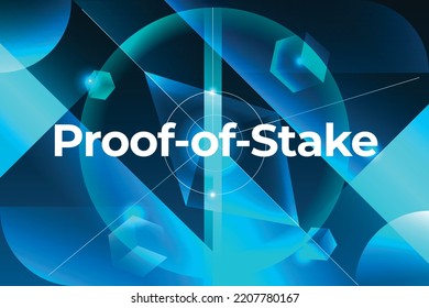 Concept Illustration The Merge and Proof-of-Stake or POS Web3 blockchain and token Crypto Node Economy Read Write Execute 