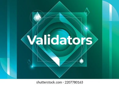 Concept Illustration The Merge and validator Web3 blockchain and token Crypto Node Economy Read Write Execute 