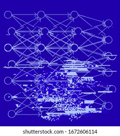 Concept illustration of Neural Network.