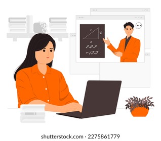 Concept illustration of Online courses