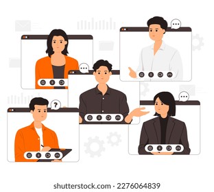 Concept illustration of Online meeting