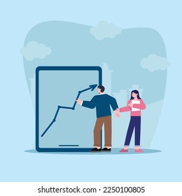 the concept of illustration seeing up the ups up stock graphics