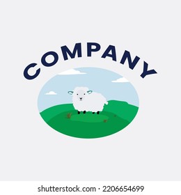 Concept illustration Sheep vector template. Suitable for Creative Industry, laundry, entertainment, education, and any related business.
