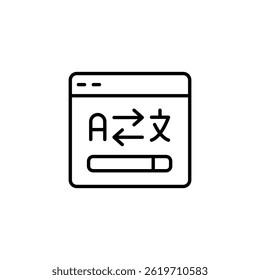 Concept illustration showcasing language translation and conversion process