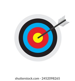 concept illustration of target, goal, success, targeted investment, flat style vector illustration