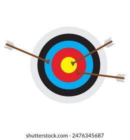 concept illustration of target, goal, success, targeted investment, flat style vector illustration