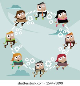 Concept illustration: teamwork