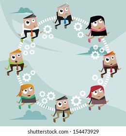 Concept illustration: teamwork