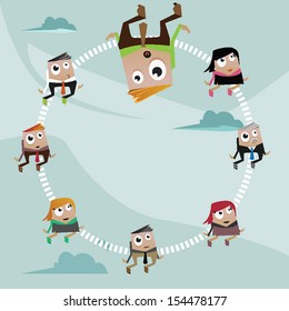 Concept illustration: teamwork