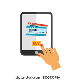 Concept illustration template of Book your flight. Modern flat design concept for web page design for website and mobile website. 