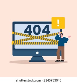 Concept illustration vector 404 internet page not found