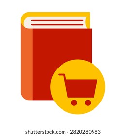 Concept image of book purchase and online book shopping for bookstore commerce