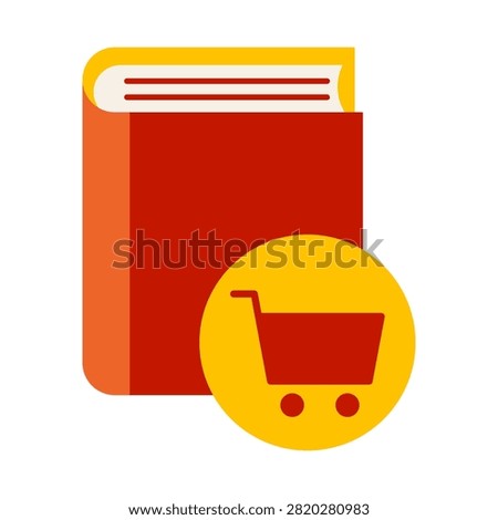 Concept image of book purchase and online book shopping for bookstore commerce