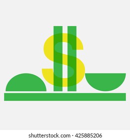 Concept image of Brazilian National Congress money