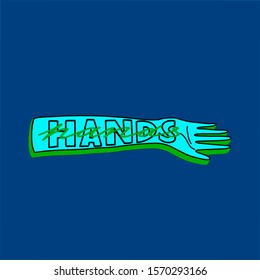 Concept with the image of a hand. Tattoo sketch. Doodle design modern vector illustration concept. Enjoy reading vector concept illustration, can be used for landing page, ui, web, flyer, and banner.
