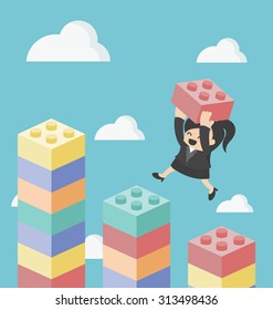 Concept image of making strategy Success