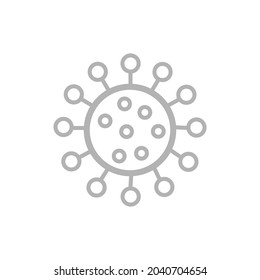 concept image of a virus on a white background, vector illustration