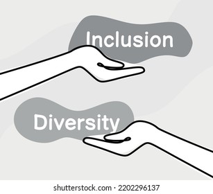 Concept Inclusion Equality Diversity Hands Hold Stock Vector (Royalty ...