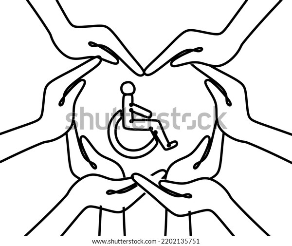 Concept Inclusion Equality Diversity Hands Form Stock Vector (Royalty ...