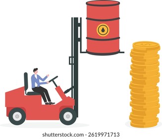 Concept for increasing fuel price stock illustration

