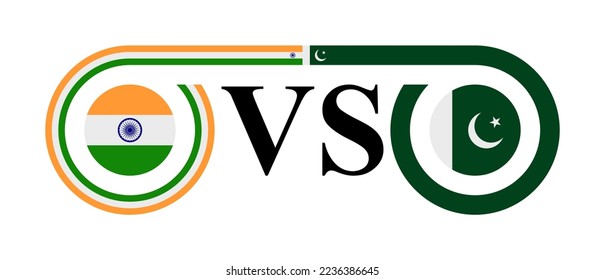 el concepto de india vs pakistán. ilustración vectorial aislada en fondo blanco