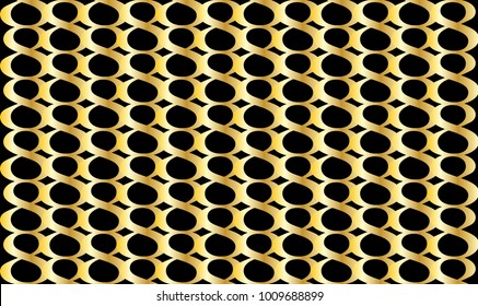Concept Infinity, Gold Number 8 pattern lucky number, rich black background