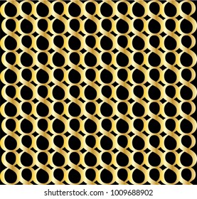 Concept Infinity, Gold Number 8 pattern lucky number, rich black background