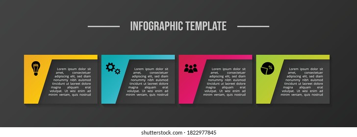 Concept of infograph with business icons. Timeline. Vector