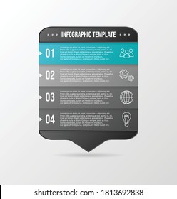 Concept of infographic layout. Diagram with business icons. Vector