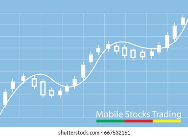 Concept of inforgraphic trading stock market growing for management design, analysis, business and investment.