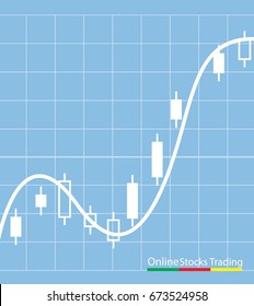 Concept of inforgraphic trading stock market growing for management design, analysis, business and investment.