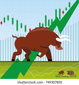 Concept of inforgraphic trading stock market - vector illustration Eps 10.