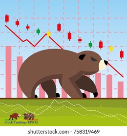 Concept of inforgraphic trading stock market - vector illustration Eps 10.