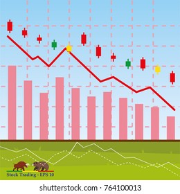 Concept of inforgraphic trading stock market - vector illustration Eps 10.