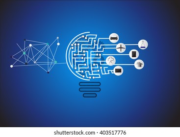  Concept innovative an invention, Creative light bulb idea step up options, Vector illustration modern design template.