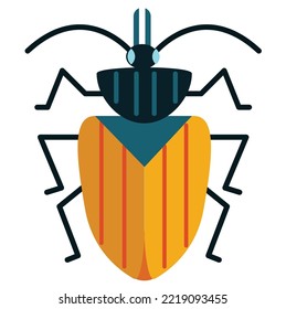 concept of insect species colorful vector illustration