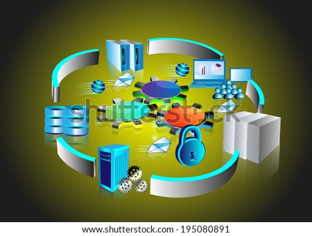 Concept of integration, and system connectivity to a various enterprise, legacy, database, mobile applications through a network known as enterprise service bus integration