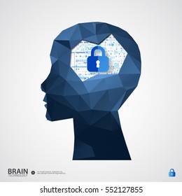 The concept of intellectual property protection. Vector illustration