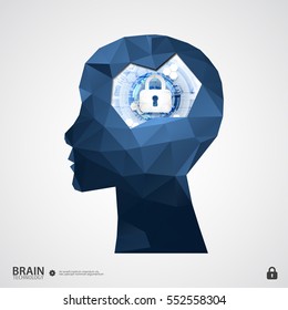 The concept of intellectual property protection. Vector illustration