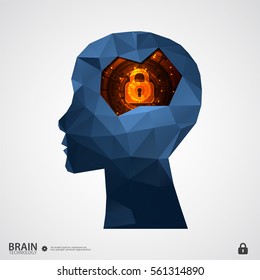 The concept of intellectual property protection. Vector illustration