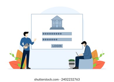 The concept of internet banking or bank internet access security. online money transactions. Mobile payment using smart phone. business technology mobile wallet or mobile banking with smartphone.
