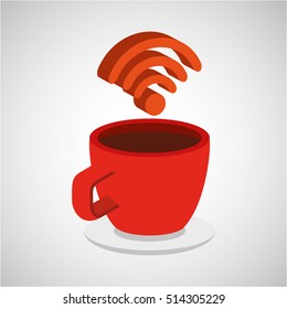 concept internet coffee icon vector illustration eps 10