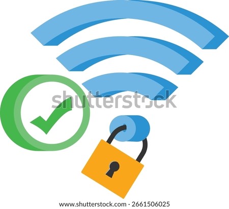 The concept of internet connection security on wireless networks, network security, and data protection. WiFi encryption. WiFi passwords, network protection for internet access. WiFi containing passwo