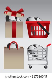 Concept of Internet Shopping. Vector illustration.