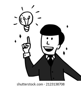 Concepto de una idea excelente inventada. Ilustración del vector 