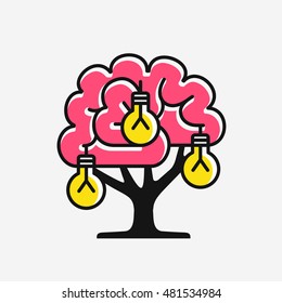 Concept of inventing ideas, vector illustration