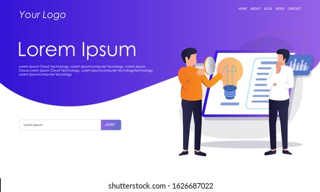 the concept of isometric flat illustration of ideas