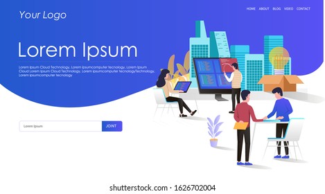 the concept of isometric flat illustration seo optimization and web developer